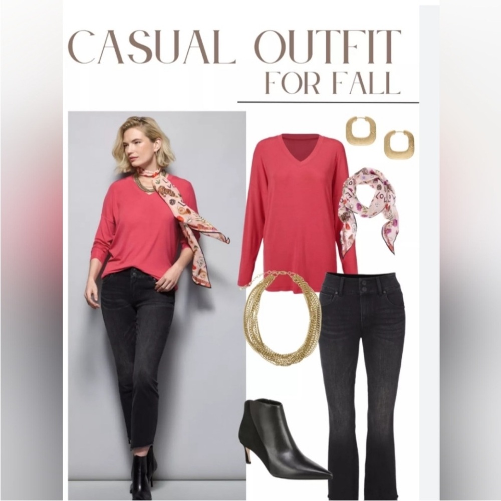 NWT | Cabi 4564 Serenity Tee Cardinal